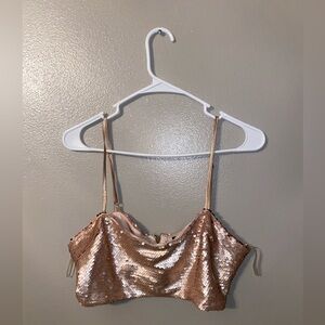 Akira sequin crop top